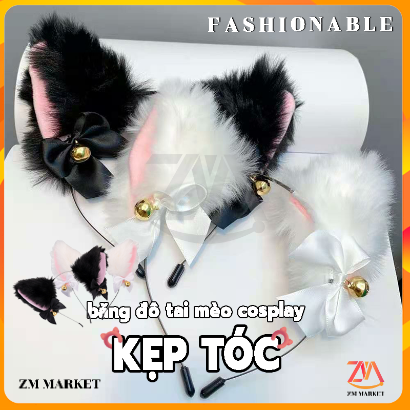 Fashion Korean-style cat ear cuff hair clip/hair hoop sweater necklace