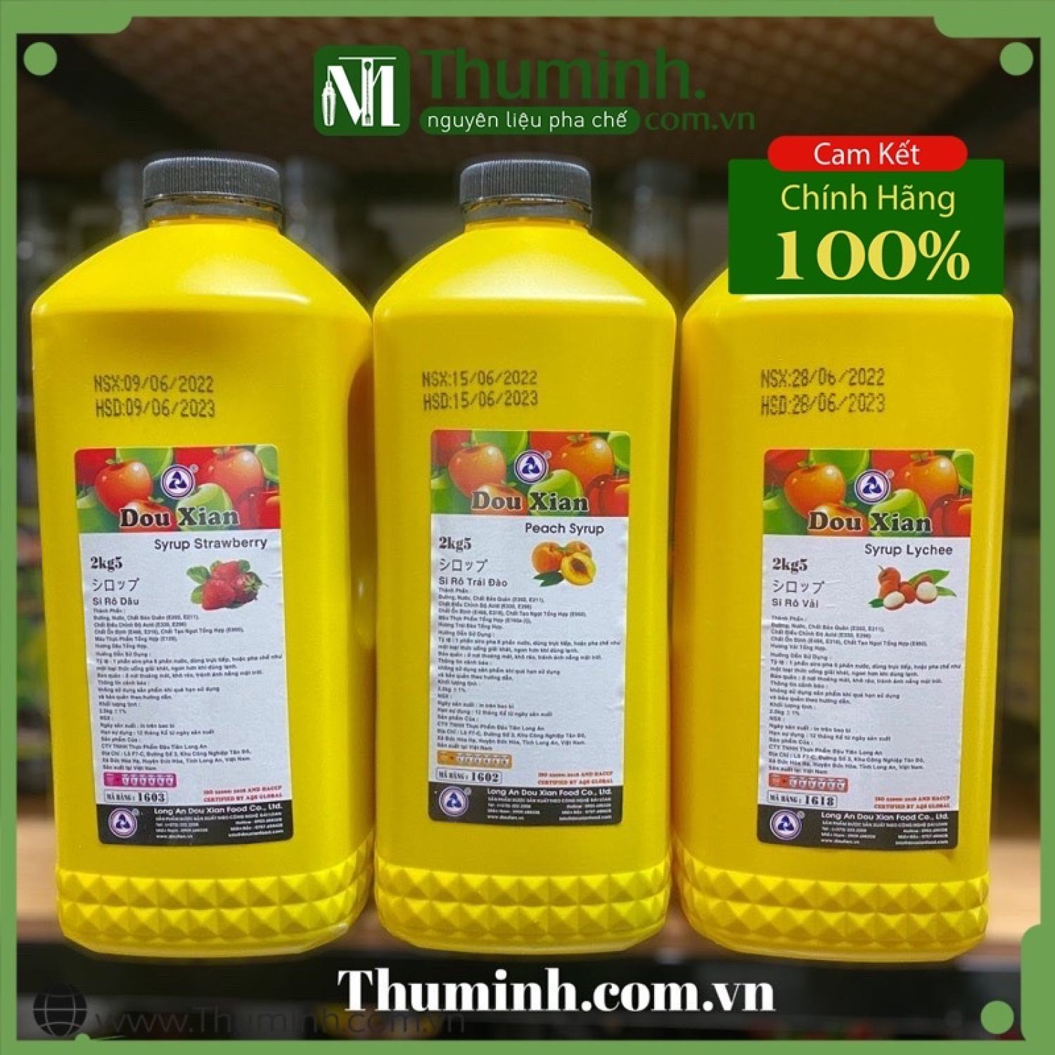 Siro douxian 2.5kg có đủ mùi vị