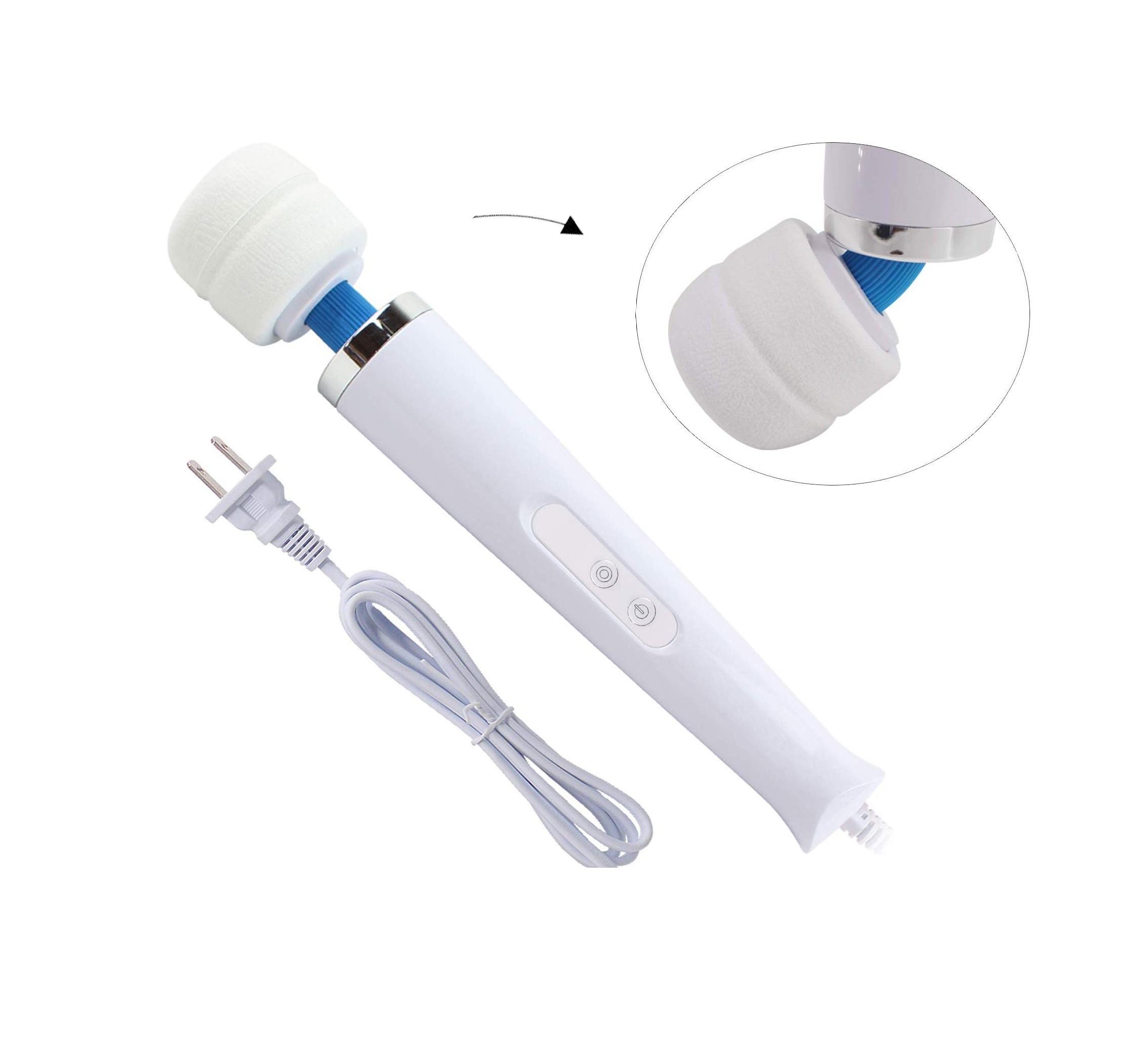 Máy massage HV280 mang đến cảm giác thoải mái, dễ chịu khắp toàn thân body - Magic Wand massager with 10 vibration patterns Powerful Speeds