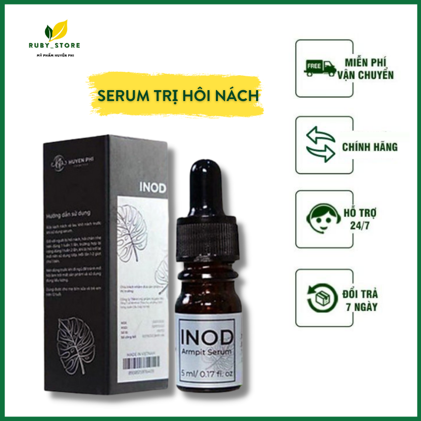 [Nhập RS0822 giảm 30k cho đơn 99k][CHÍNH HÃNG GIÁ SỐC] Serum KHỬ MÙI HÔI NÁCH INOD Huyền Phi 5ml tác dụng triệt hôi nách hôi chân mồ hôi tay chân vĩnh viễn