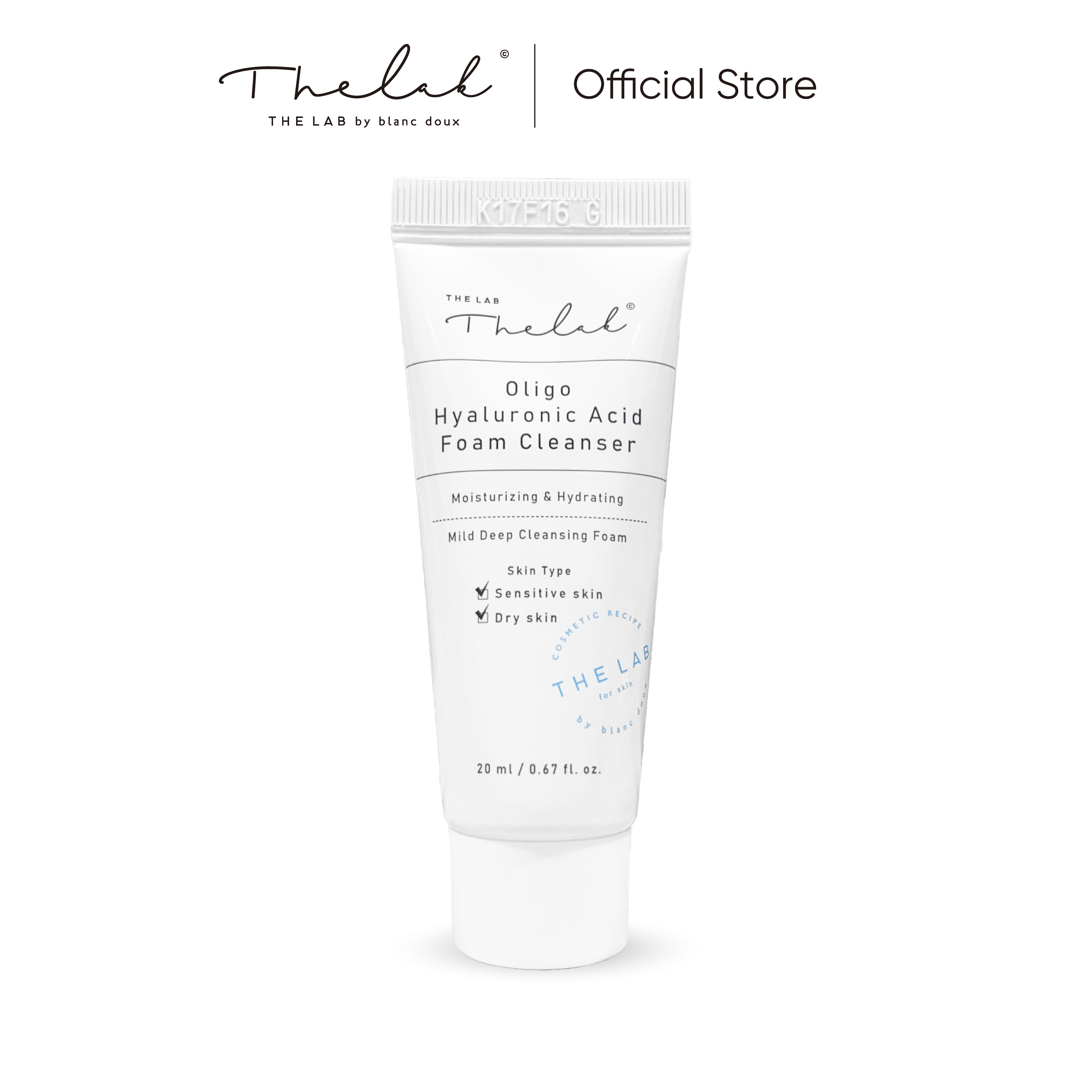Sữa rửa mặt tạo bọt dịu nhẹ dành cho da khô và da nhạy cảm the lab oligo ha foam cleanser 20ml