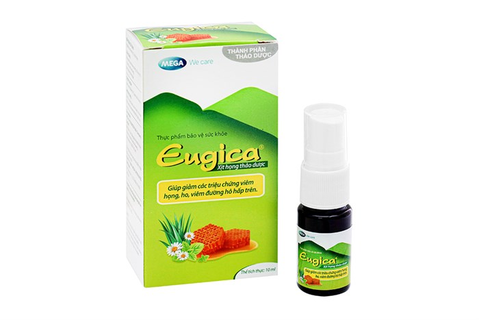 Xịt họng eugica chai 10ml thảo dược