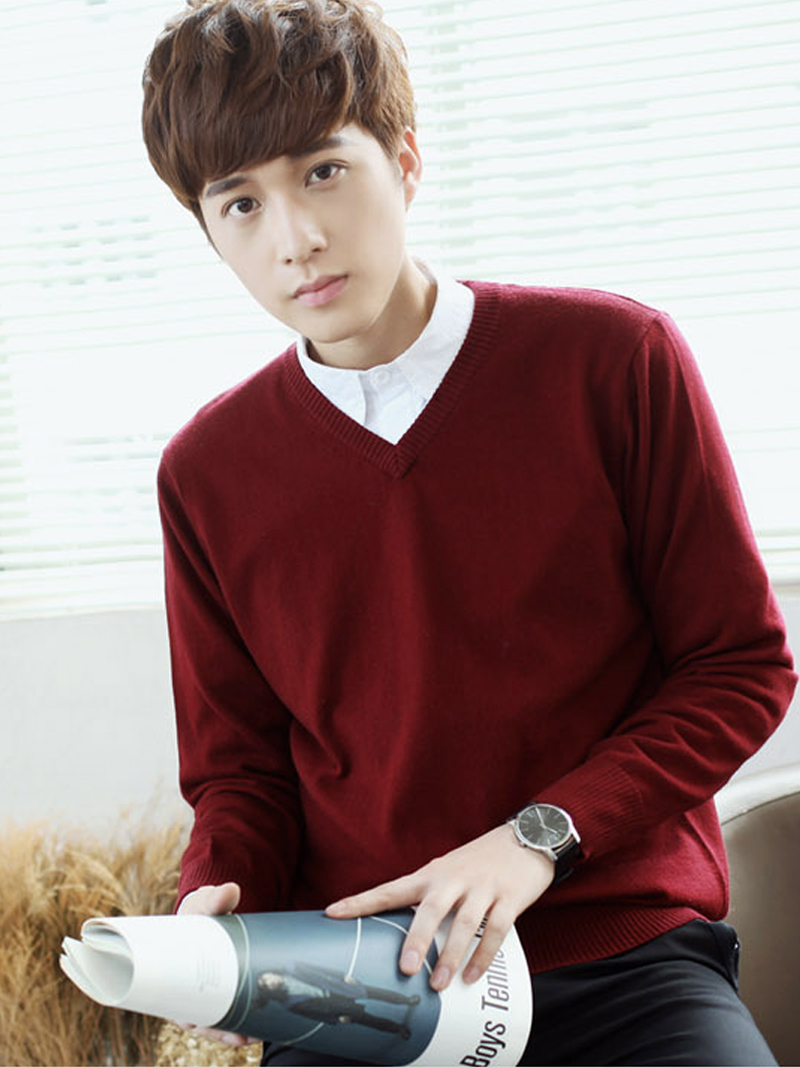 Áo len nam cổ tim hàng đẹp