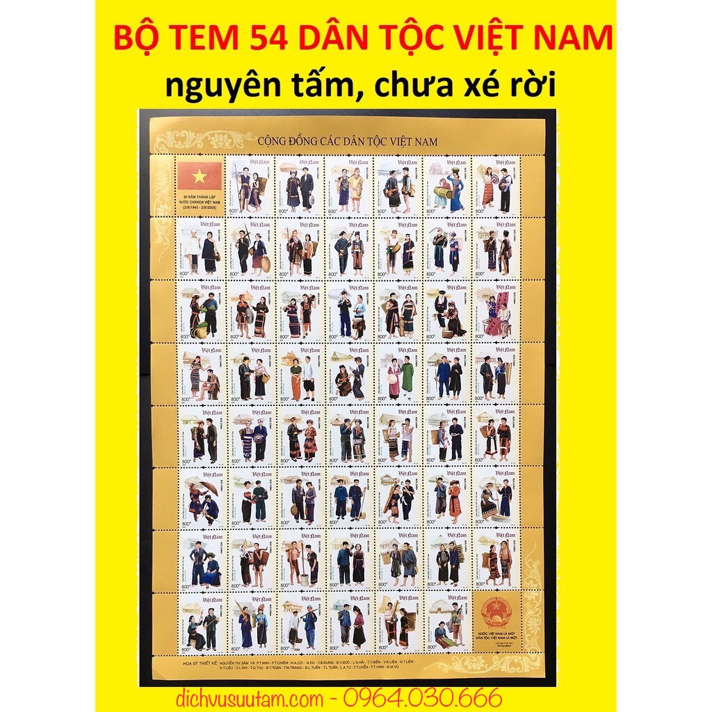 Bloc tem 54 dân tộc Việt Nam