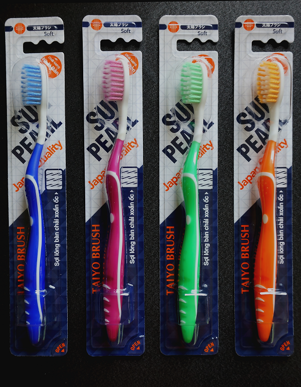 Taiyo Brush Sunpearl toothbrush, Japanese toothbrush, Soft toothbrush