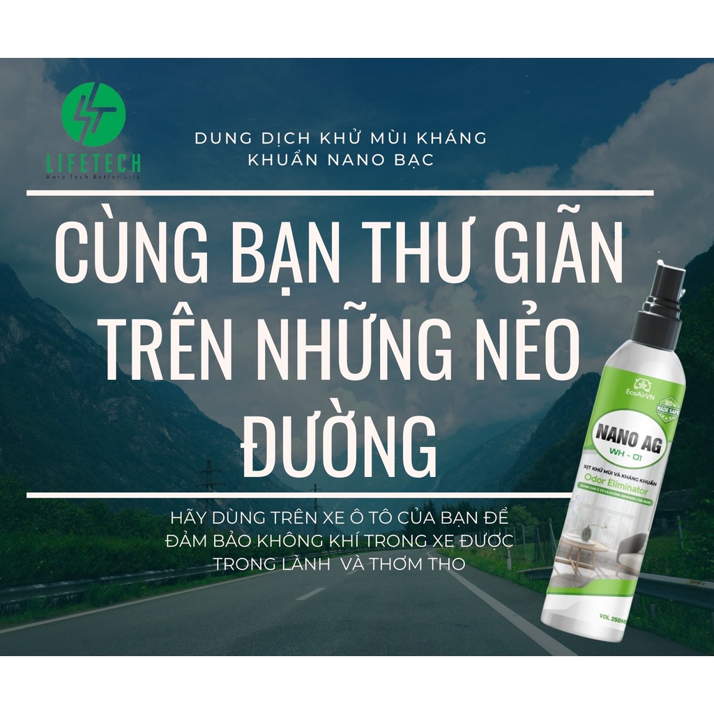 Chai xit khử khuẩn nano bạc trong xe oto