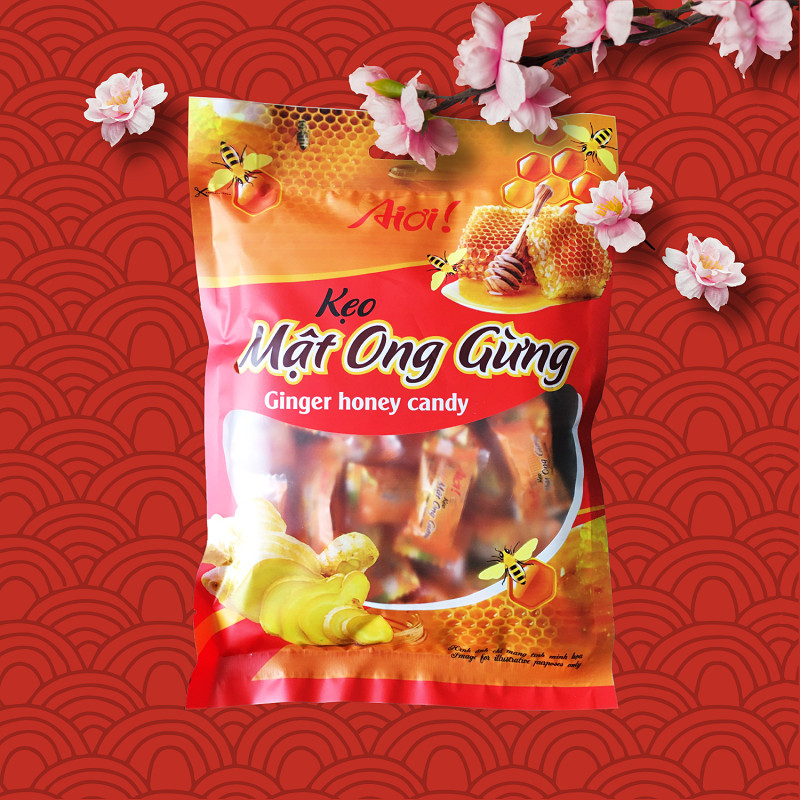 Kẹo Mật Ong Gừng/Túi 138g/Thương Hiệu Ai ơi
