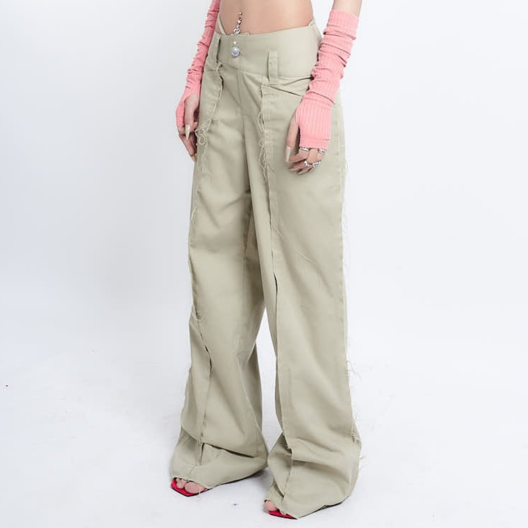 Quần nữ ống xuông Onism Fusion pant màu kem - Pant minidrop22 ONISM