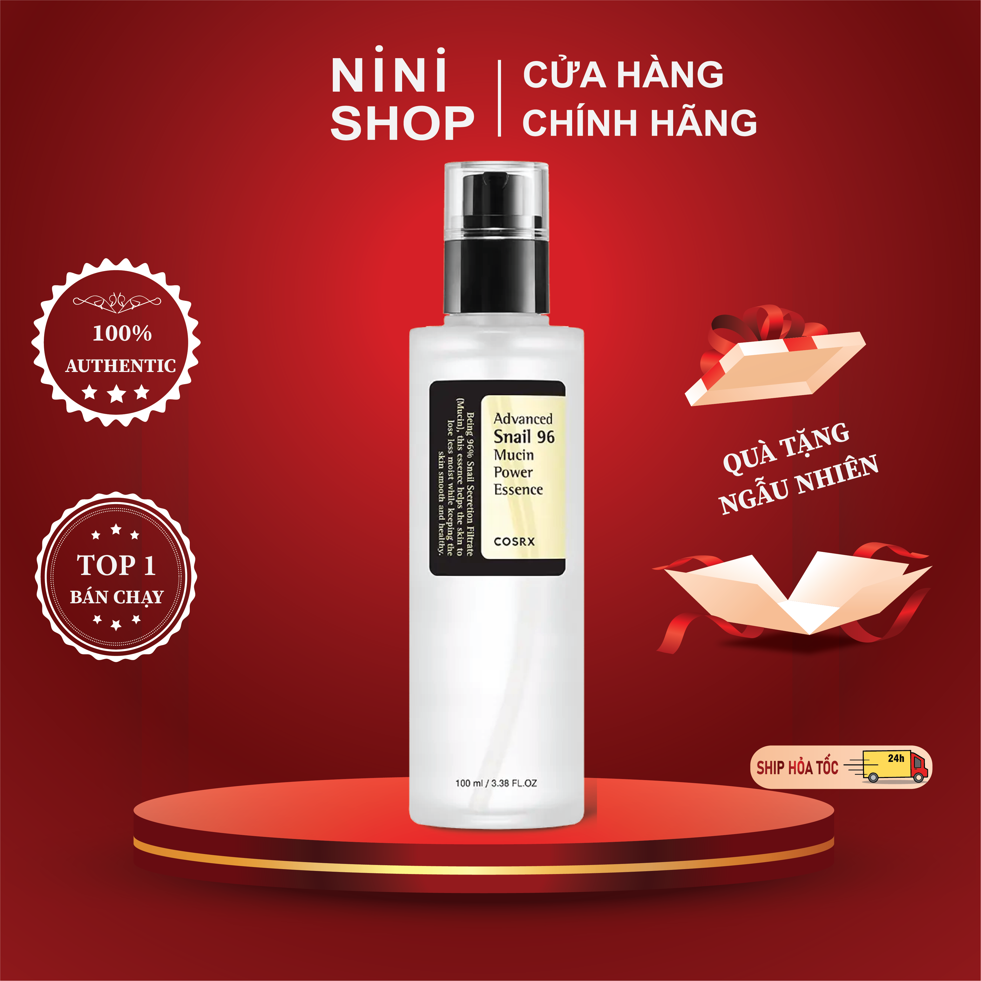 Tinh chất ốc sên dưỡng da Cosrx Advanced Snail 96 Mucin Power Essence 100ml