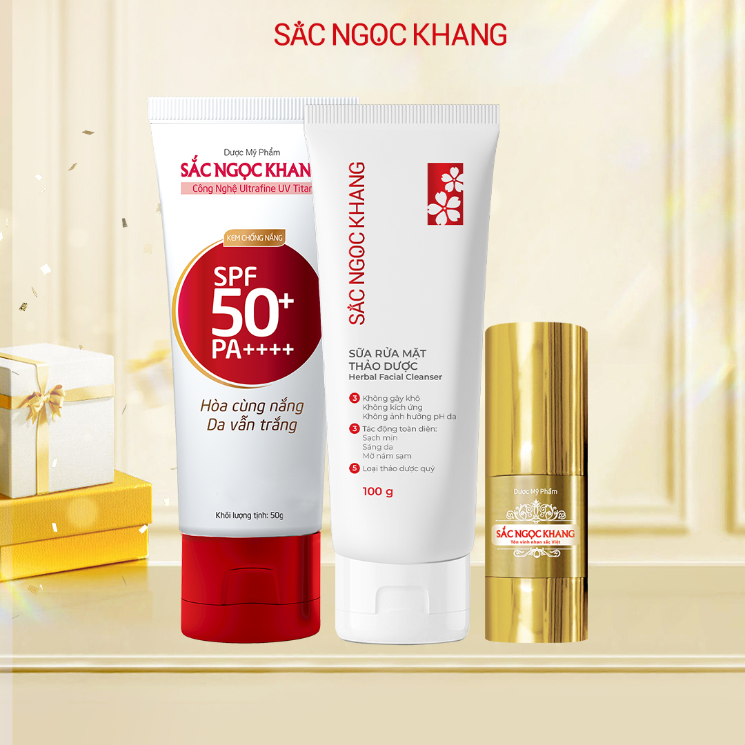 Combo dưỡng da 3 món Sắc Ngọc Khang