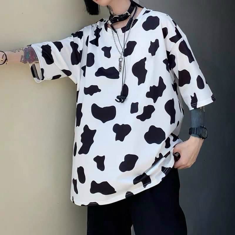 [HCM](MẪU HOT)Áo thun tay lỡ Nam Nữ form rộng bò sữa siêu đẹp vải cotton cực Cao Cấp