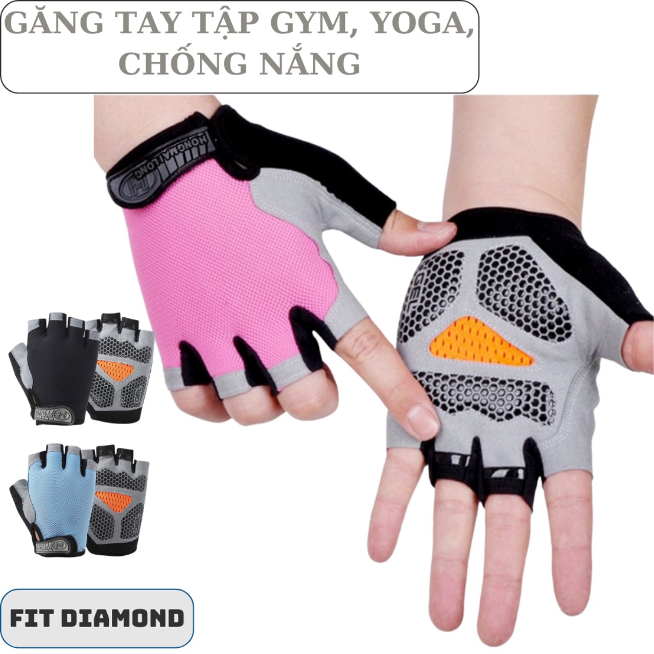 Găng tay đi xe máy tập gym chống nắng cho nam và nữ cao cấp AG57 