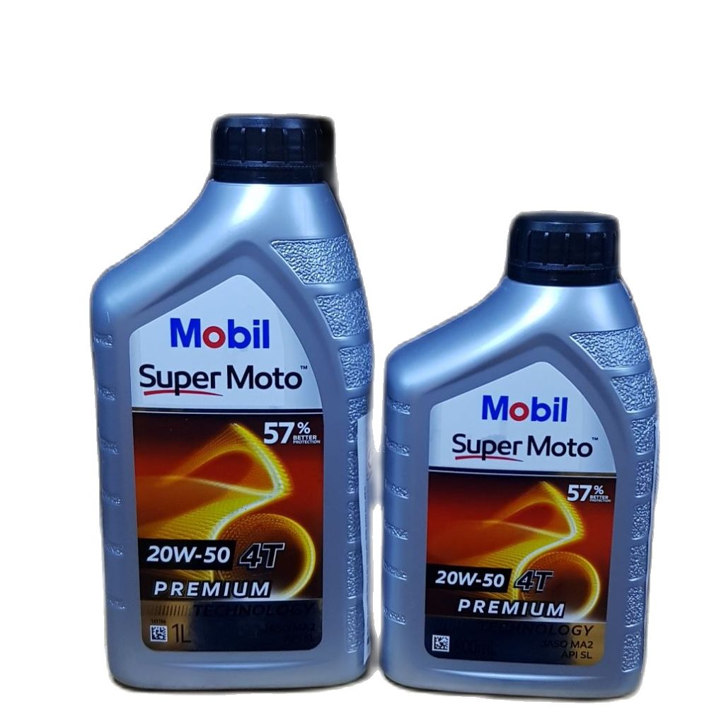 Nhớt Xe Số Mobil Super Moto 20W50 1l/800ml, nhớt mobil 20w50 nhớt xe số giảm gào máy cho xe lâu niên