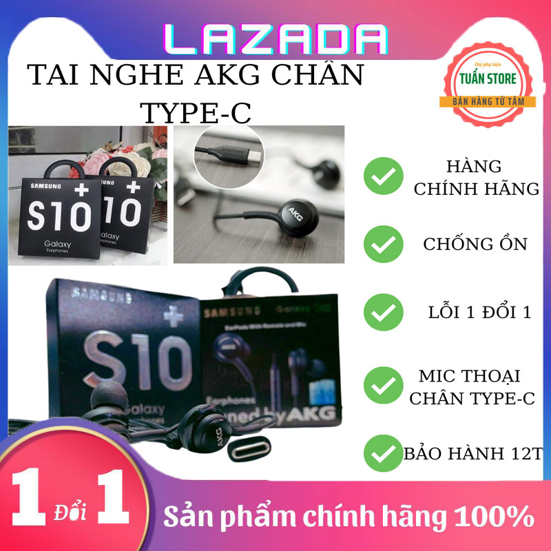 [ HÀNG CHÍNH HÃNG ] Tai Nghe AKG S21 Chính Hãng Samsung, Chân Type C, ZIN 100%, Bảo Hành 12 Tháng, Bass Cực Hay, Main Đời Mới Nhất Samsung, Dùng Chung Seri Note 10, S20, Note 20- VKTUẤN STORE
