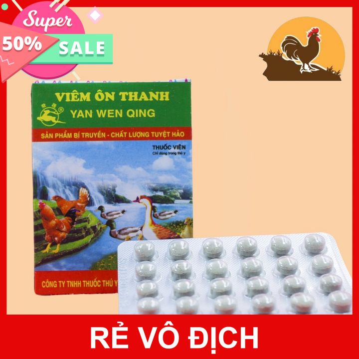 VIÊM ÔN THANH  dành cho gà đá 1 HỘP 24 VIÊN