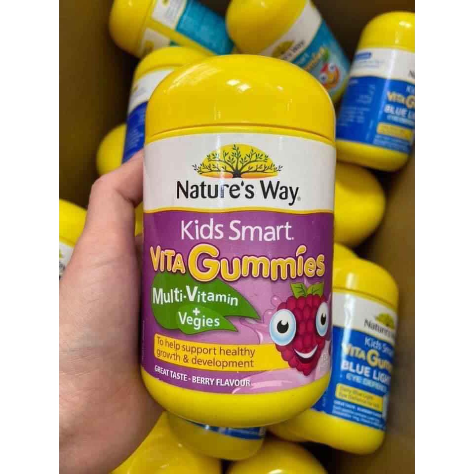 Kẹo Vitamin Nature's Way Kids Smart VITA Gummies Multi-Vitamin + Vegies 60 viên - Úc