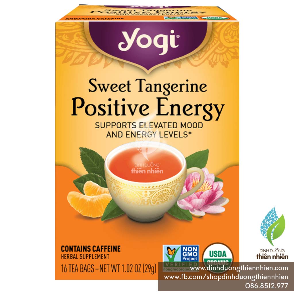 Trà Hữu Cơ Yogi Organic Positive Energy, Giúp Tạo Năng Lượng Tích Cực