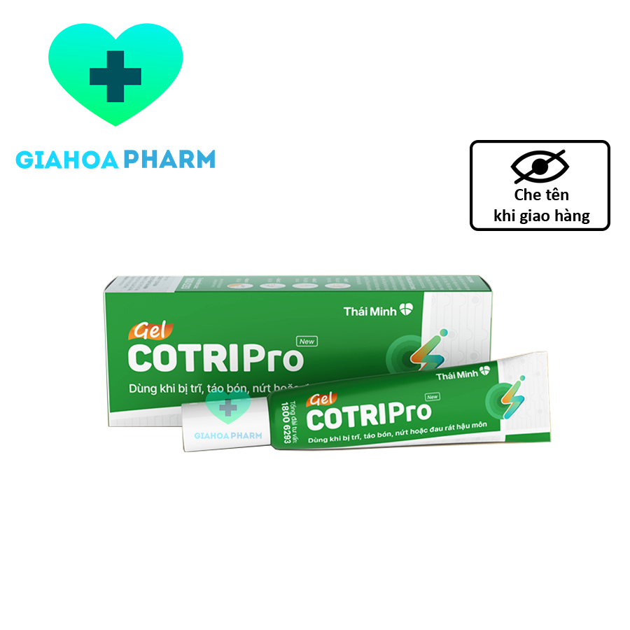 [CHÍNH HÃNG] Cotripro Gel bôi trĩ giúp co trĩ, giảm đau rát, ngứa, nứt kẽ hậu môn [cotri pro, cotriprogel, cotriro, kem]