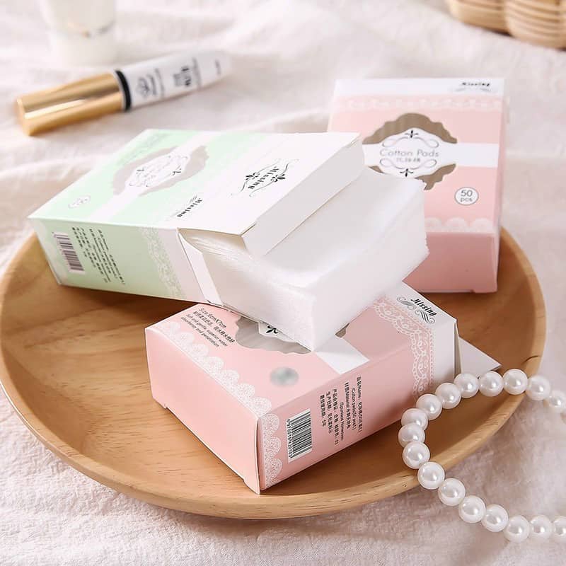 Hộp 40 miếng bông tẩy trang, bông toner đắp mặt. Nhiều công dụng trong giới làm đẹp chăm sóc da, hộp nhỏ tiện lợi mang theo gọn gàng - Bông mềm mịn da, phụ kiện trang điểm rẻ sập sàn Lazada