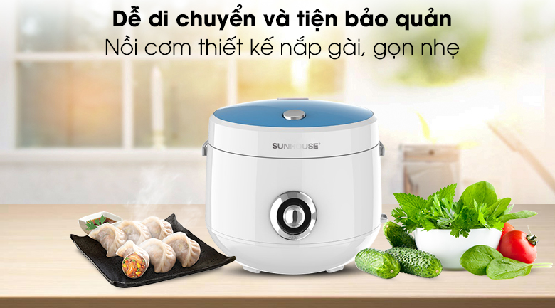 Nồi cơm nắp gài sunhouse shd8606 1.8 lít hàng chính hãng