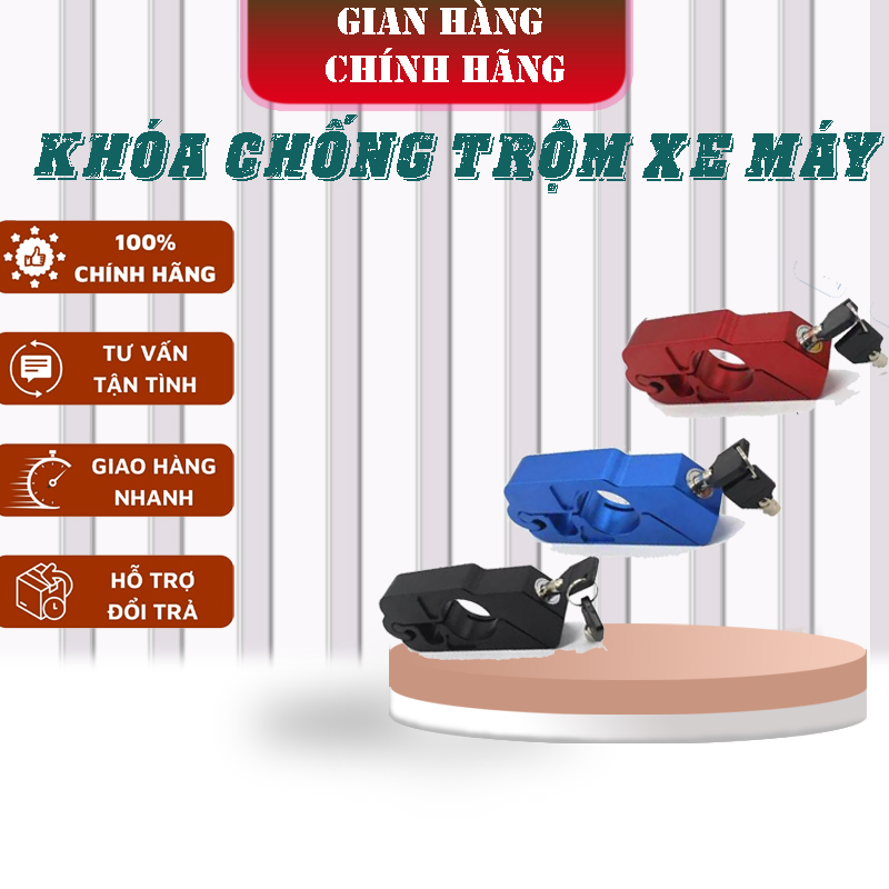 Khóa chống trộm xe máy, Khóa Tay Phanh Và Tay Ga Kẹp Thắng, Tay Côn chống Trộm Cho Xe Máy - mẫu mới siêu bền