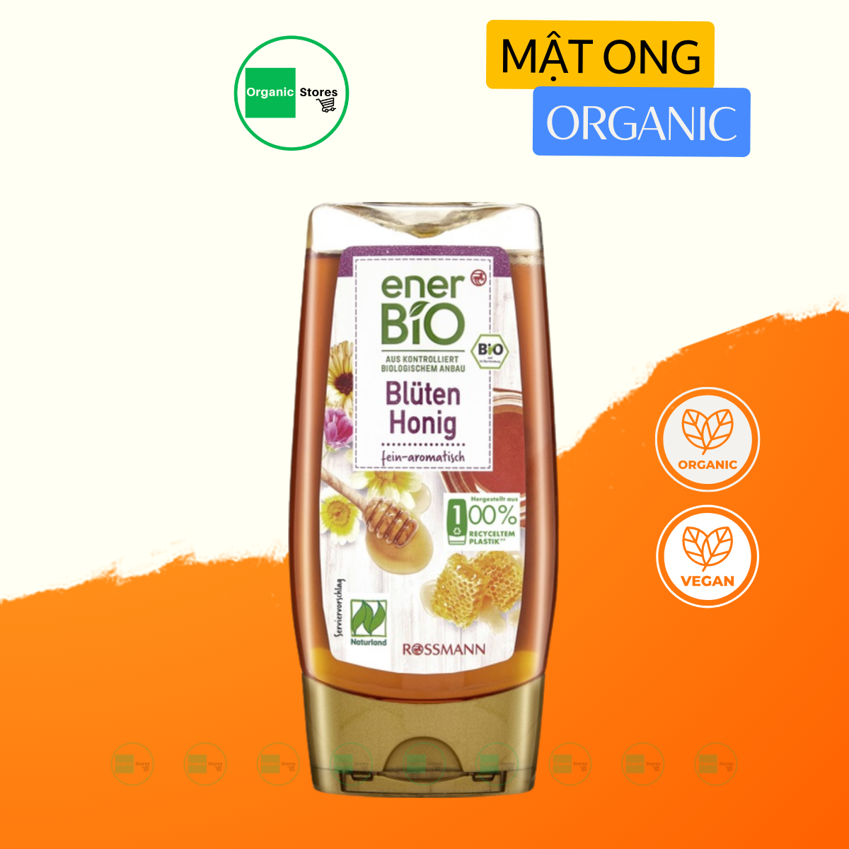 Mật ong hữu cơ hoa rừng 350gr - ener Bio