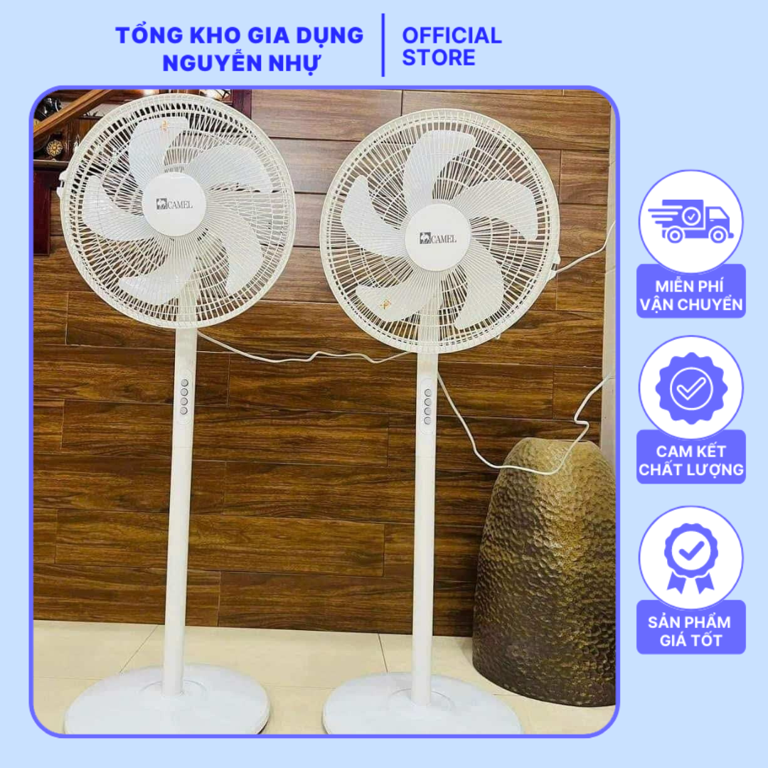 Quạt cây đứng camel 5 cánh motor cao cấp, tiết kiệm điện năng và chi phí