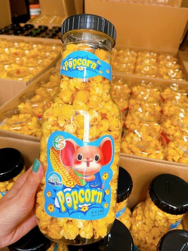 Bắp rang bơ vị caramel/bơ truyền thống chai nhỏ 268gram
