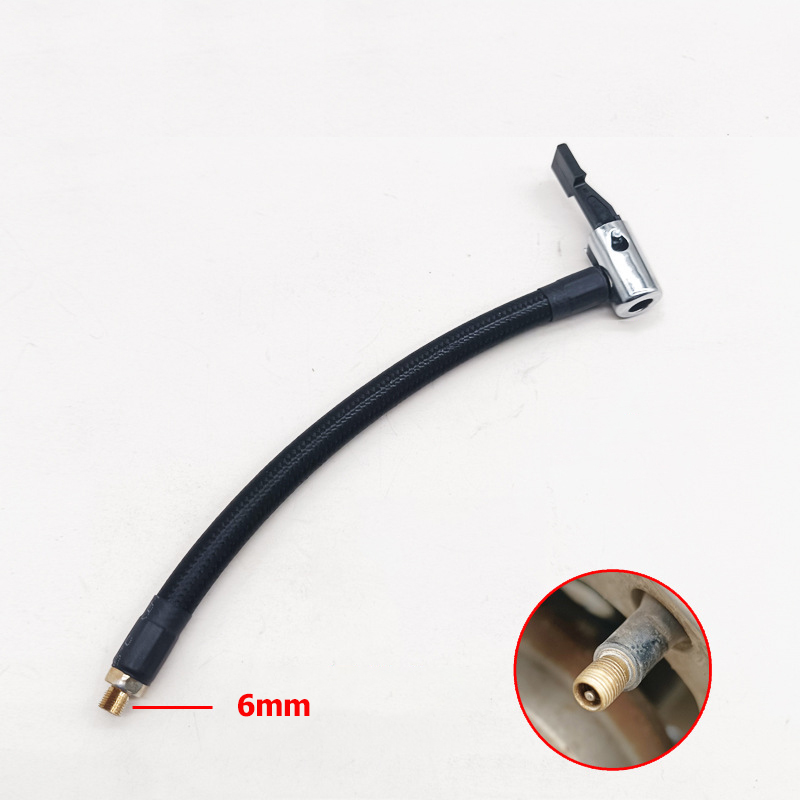 Vòi bơm lốp xe hỏi, xe máy, xe đạp dài 20cm, ống bơm cao cấp chịu áp suất tốt, độ bền cao, đầu ren 6mm Giá 33,000 Đồng*Miễn phí vận chuyển