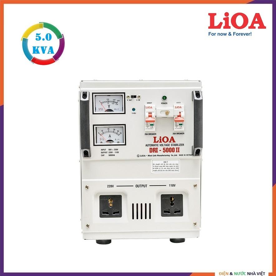 (CHỈ GIAO GIAO TP.CHM) ỔN ÁP LIOA DRI-5000 II CÔNG SUẤT 5.0kVA ĐIỆN ÁP VÀO 90V - 250V ( 100% DÂY ĐỒNG NGUYÊN CHẤT )