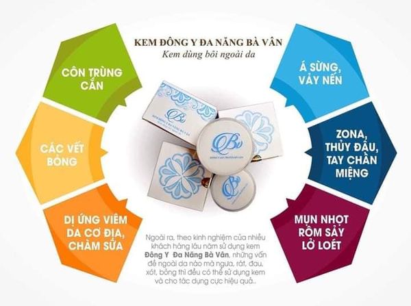 Kem bôi đông y đa năng bà vân khắc phục giải quyết các vấn đề về da - hàng chính hãng