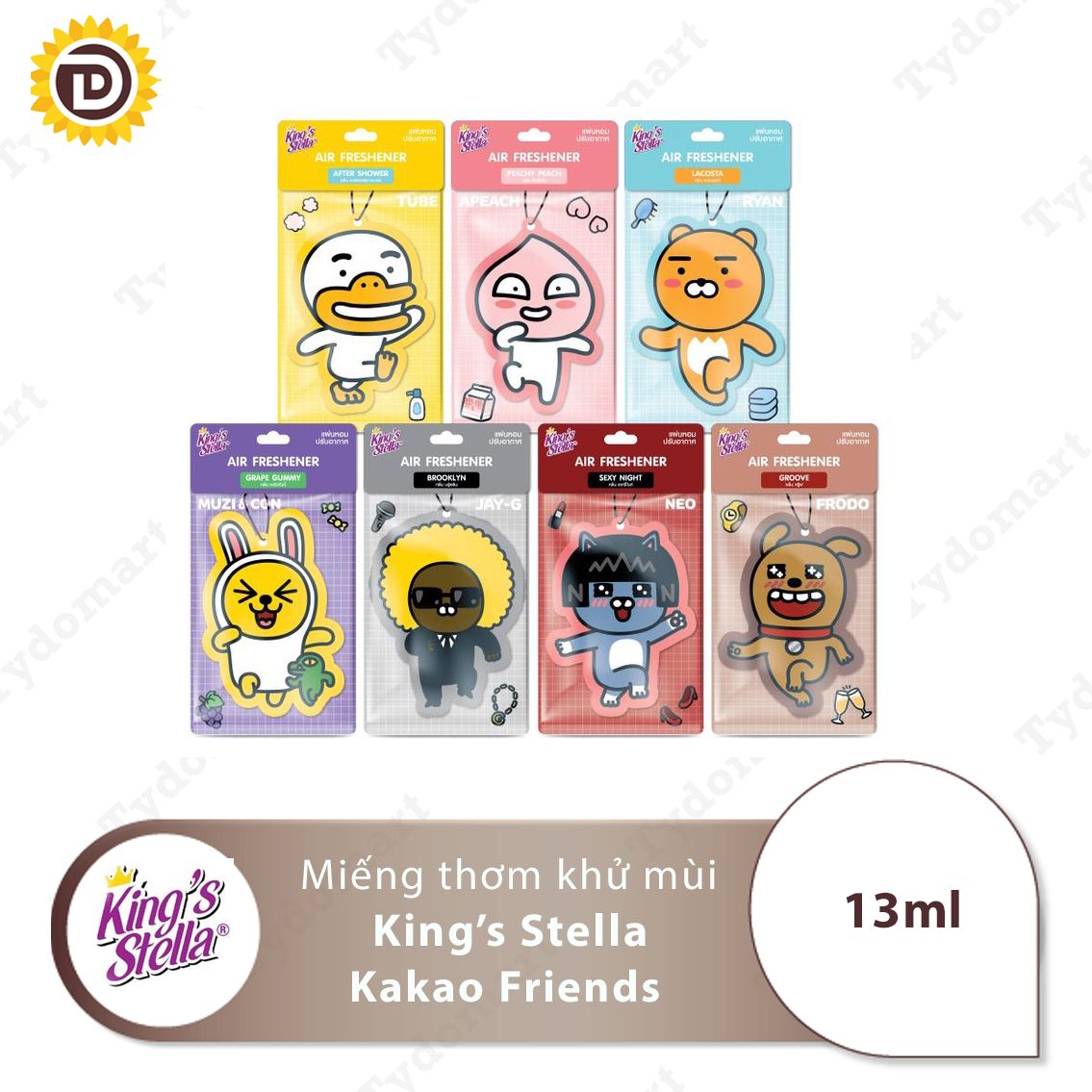 Miếng thơm làm mát khử mùi không khí King’s Stella x KAKAO FRIENDS Air Freshener 13g