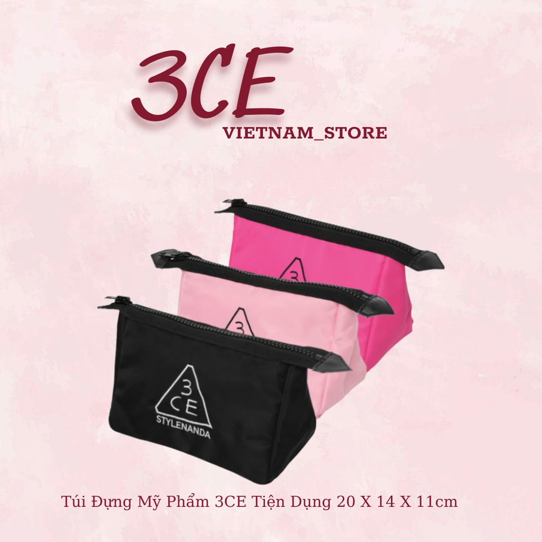Túi đựng mỹ phẩm 3ce black pink rumour tiện dụng