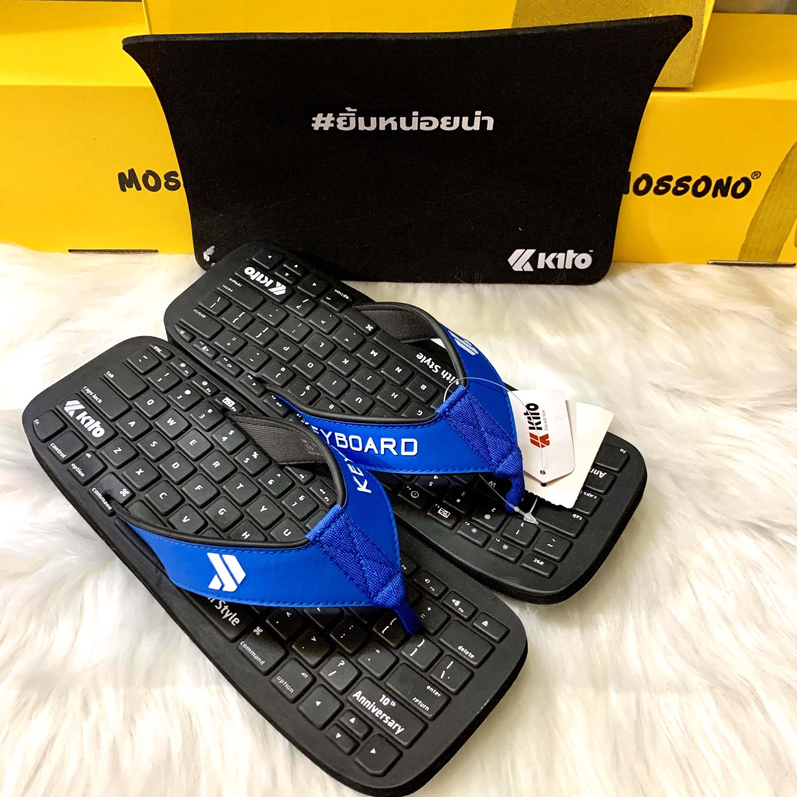 Dép Tông Kẹp Bàn Phím Vi Tính Thái Lan Ngộ Ngĩnh Cực Ngầu KITO AA99 XANH