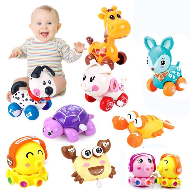 Đồ chơi con thú chạy cót dễ thương chuyển động thú vị dành cho bé