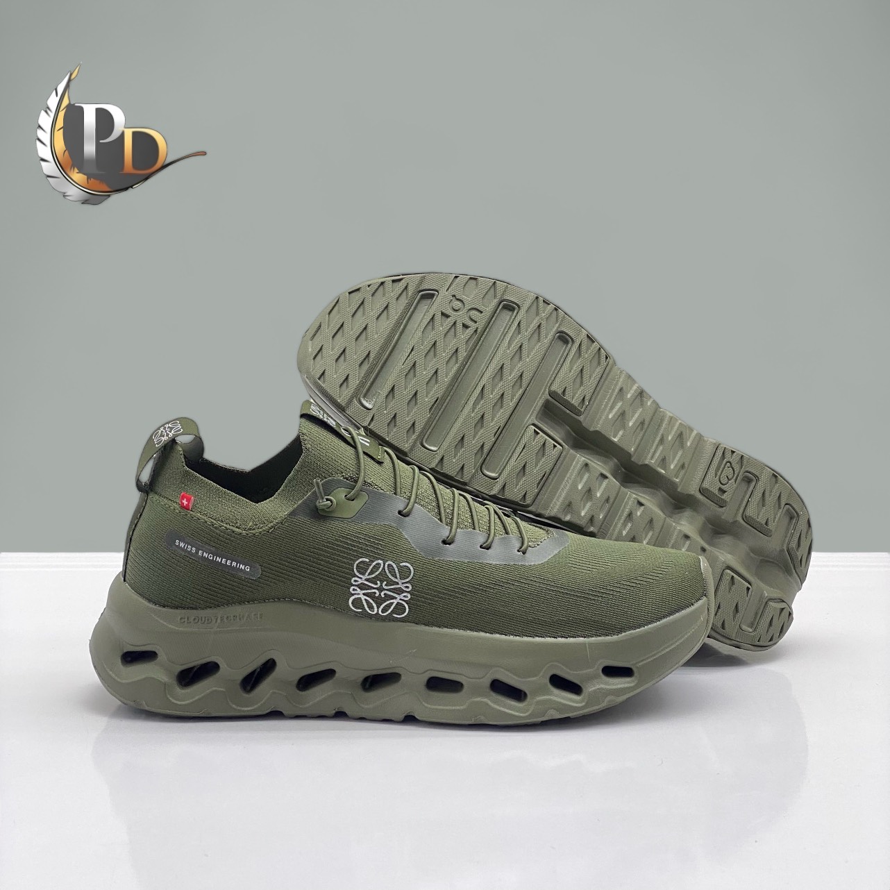 Giày Thể Thao Nam ,Giày Loewe x running cloudtiltmàu xanh