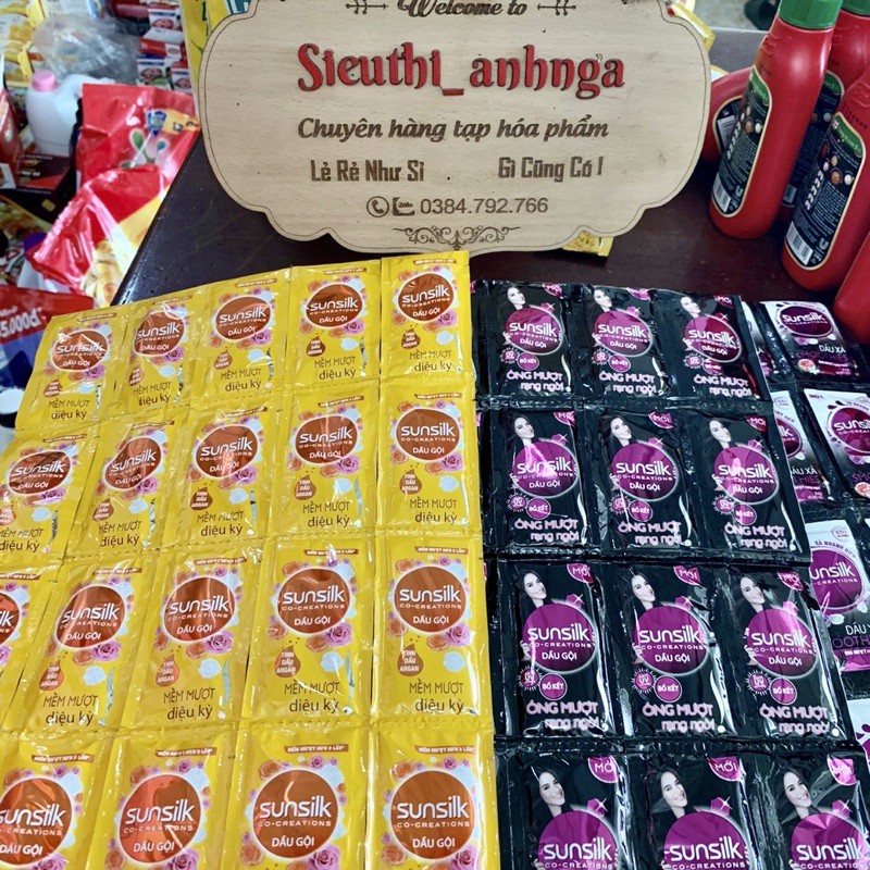 Dây 10 gói dầu gội-xả sunsilk 6g