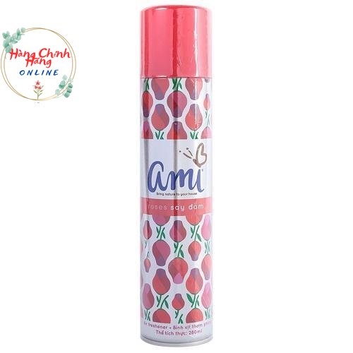 [HCM]Bình xịt phòng Ami 280ml -hương Hoa hồng say đắm