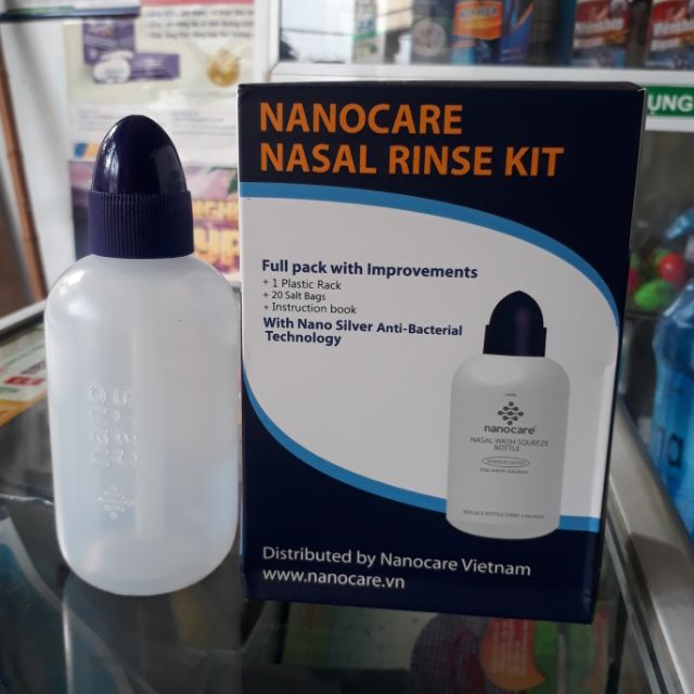 Bình rửa mũi người lớn và trẻ em Nanocare - Hàng chính hãng