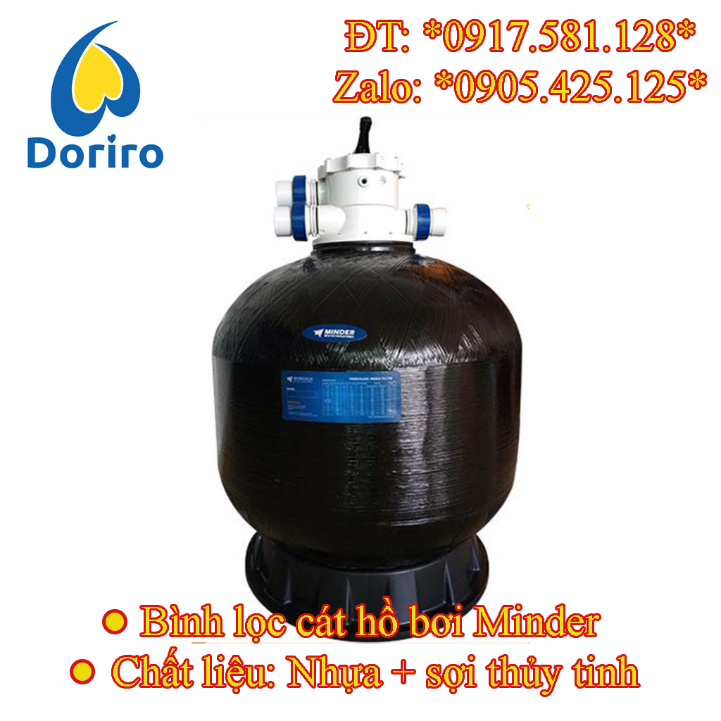 Bình lọc cát hồ bơi, chất lượng tốt, giá rẻ, thương hiệu minder, van trên – m 21 , m 25, m 28, m 32, m36