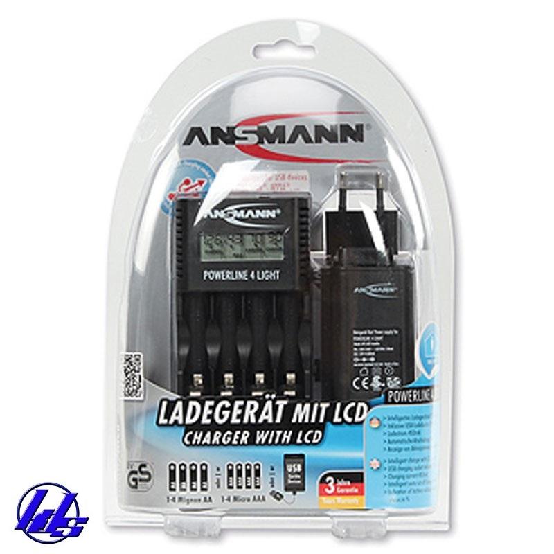 Bộ sạc pin AA, AAA thông minh Ansmann Powerline 4 Pro