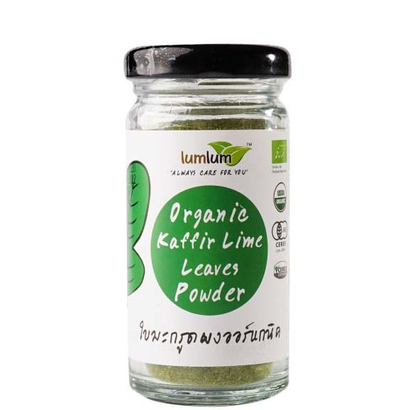 Bột Lá Chanh Thái Kaffir Hữu Cơ 30g Lumlum Organic Kaffir Lime Leaves Powder
