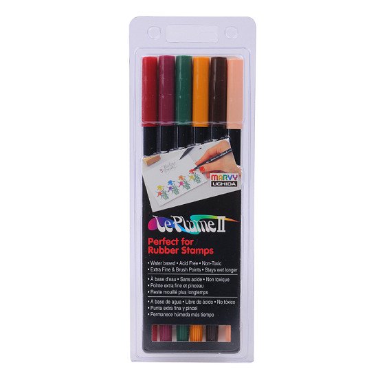 Bút marker brush 2 đầu marvy 1122-6c