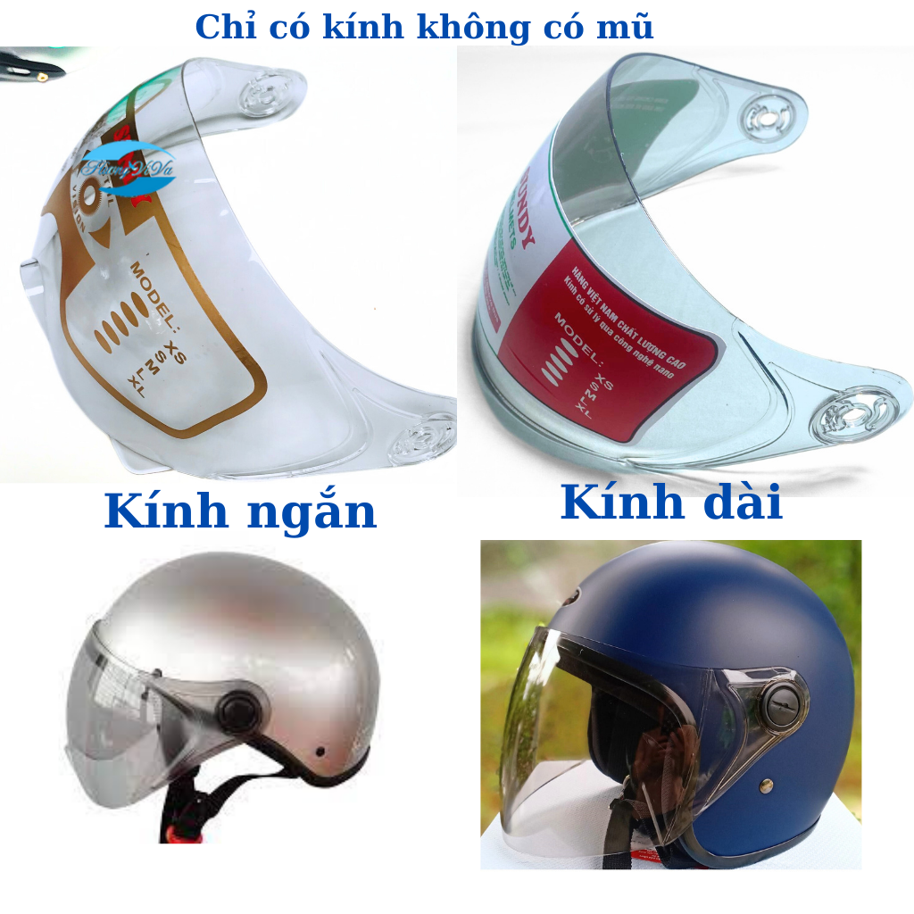 Kính thay thế nón bảo hiểm nửa đầu, 1/2 đầu của người lớn-Kính chắn gió mũ bảo hiểm-Phụ kiện mũ bảo hiểm-Huongviva