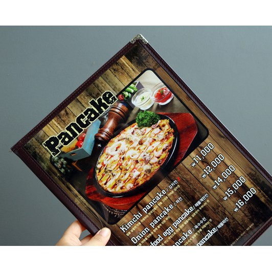 Bìa menu 20 trang A4 màu đen