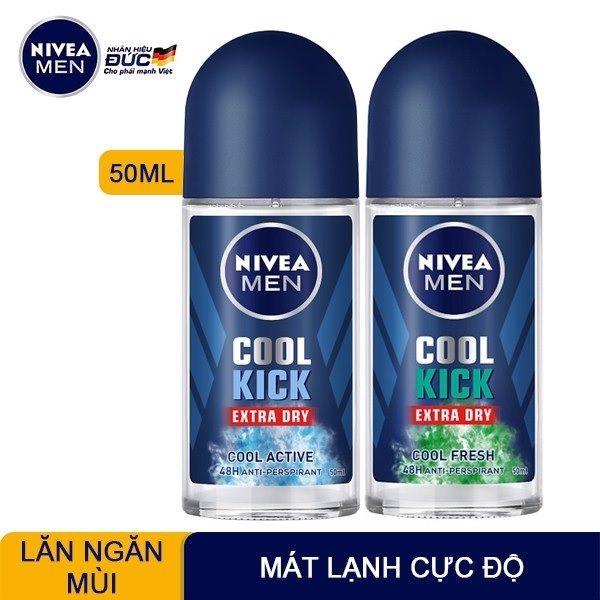 Lăn ngăn mùi nivea men cool kick mát lạnh thơm năng động