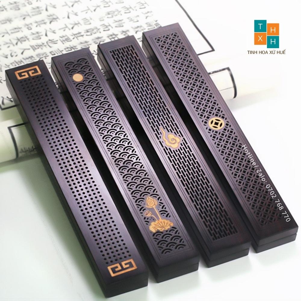 Đế cắm nhang Tân Nguyên, đế cắm nhang trầm, đế gỗ cắm nhang không tăm sang trọng, tinh xảo dùng để xông nhà