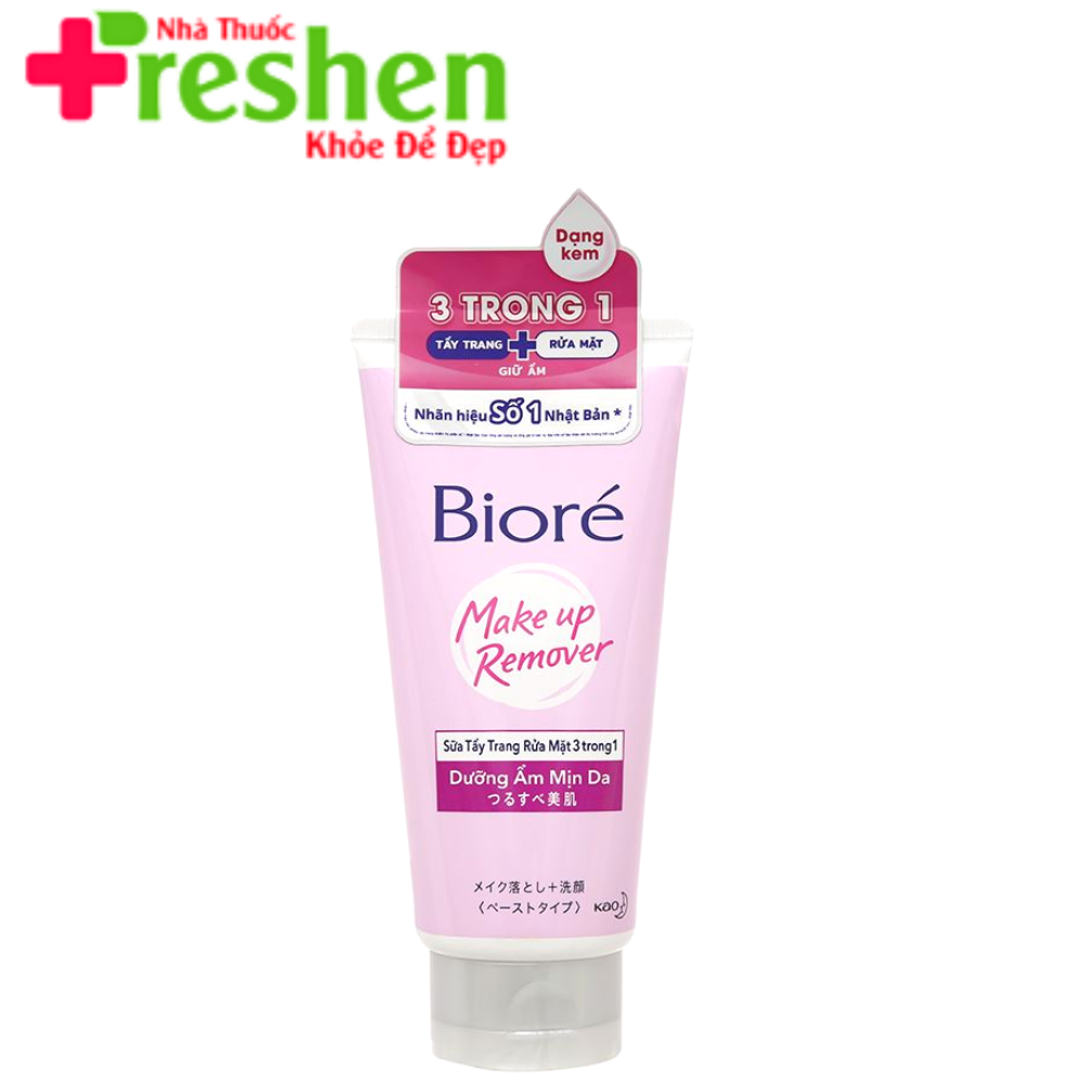 [HCM]Sữa Tẩy Trang Rửa Mặt 3 Trong 1 Dưỡng Ẩm Mịn Da Biore 100g