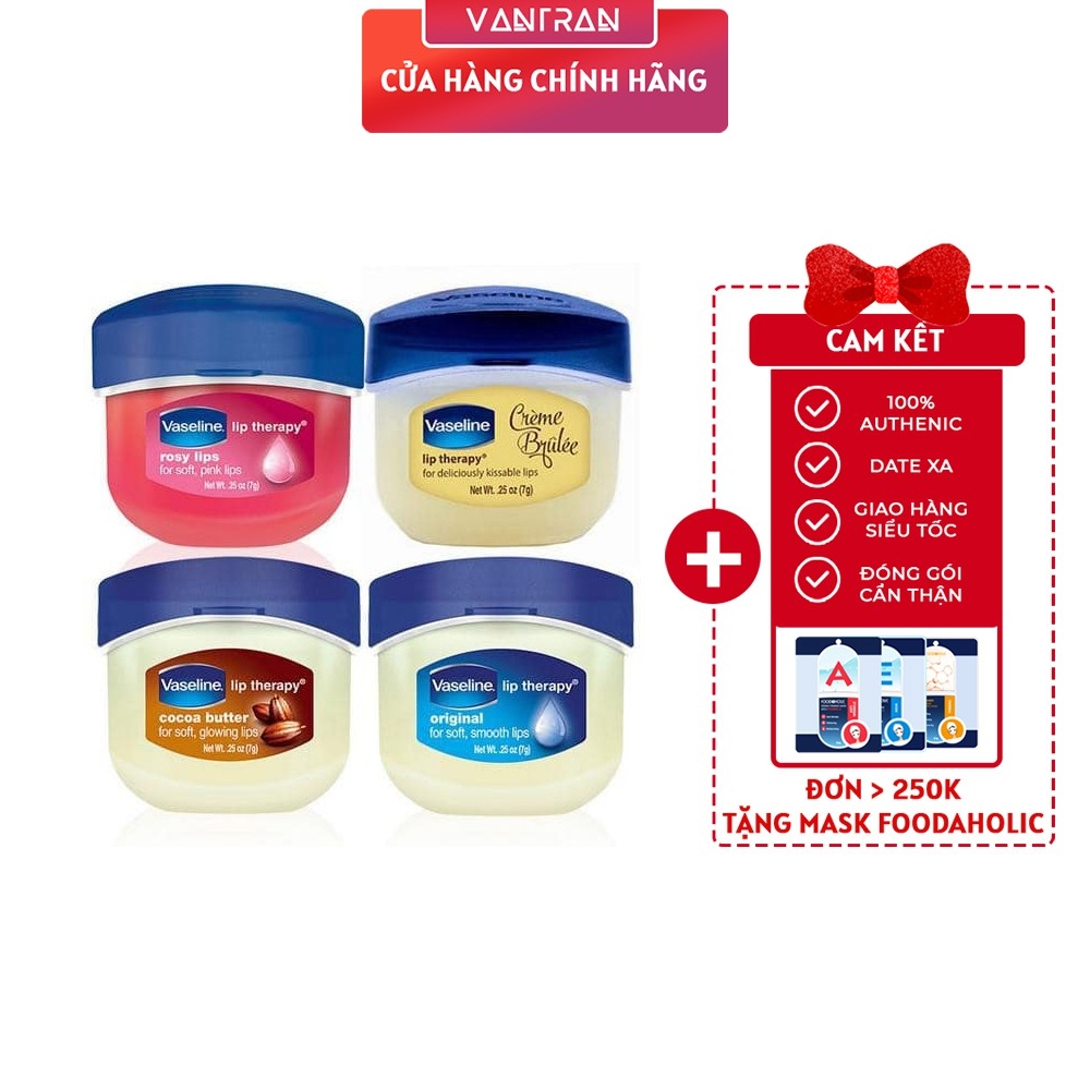 Sáp dưỡng môi Vaseline lip Therapy 7g - Mỹ ( 4 màu ) Nhập Khẩu Chính Hãng tem phụ đầy đủ