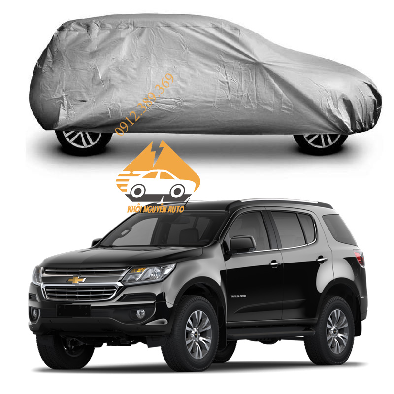 Bạt Phủ xe Ô Tô Chevrolet traiblazer Chỗ Vải Dù OXFORD Siêu Bền, Bạt Trùm Xe Hơi Chống Nắng Mưa Bảo Vệ Xe